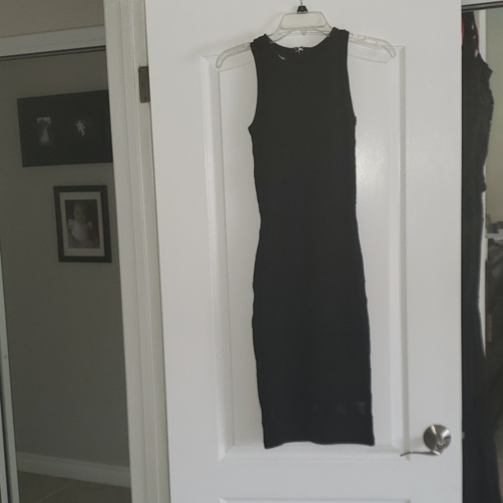Black Bebe Midi Dress
